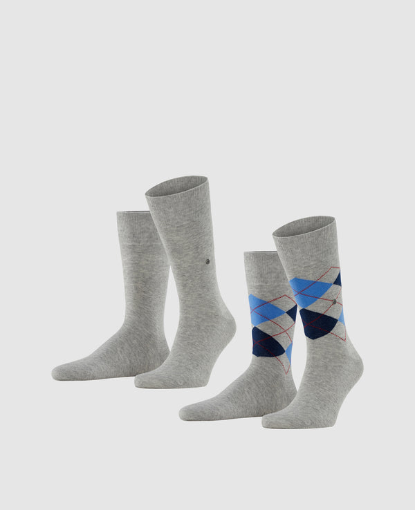 Burlington Everyday 2-Pack Herren Socken - light grey