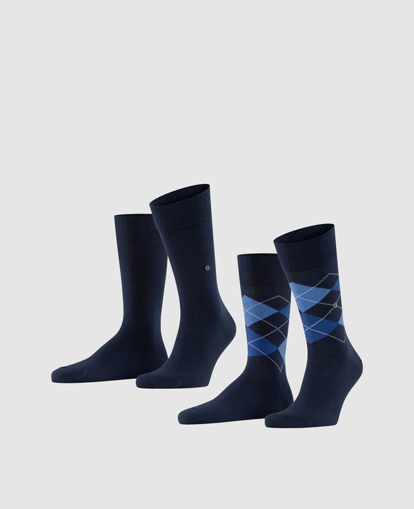 Burlington Everyday 2-Pack Herren Socken - marine